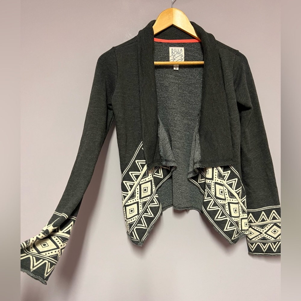 BILLABONG Gray AZTEC Sweater FLYAWAY Women S